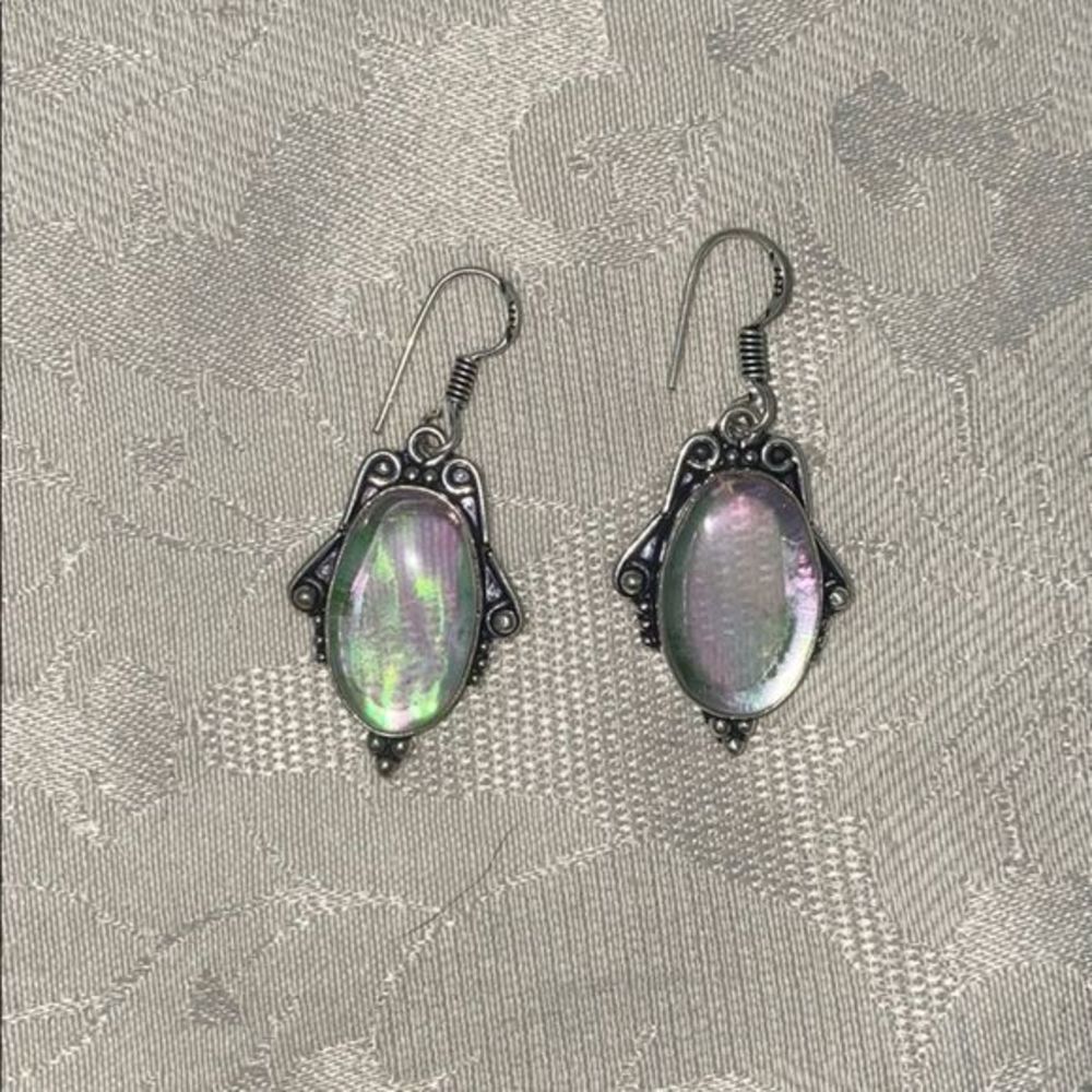Silver Opalescent women’s dangle‎ earrings